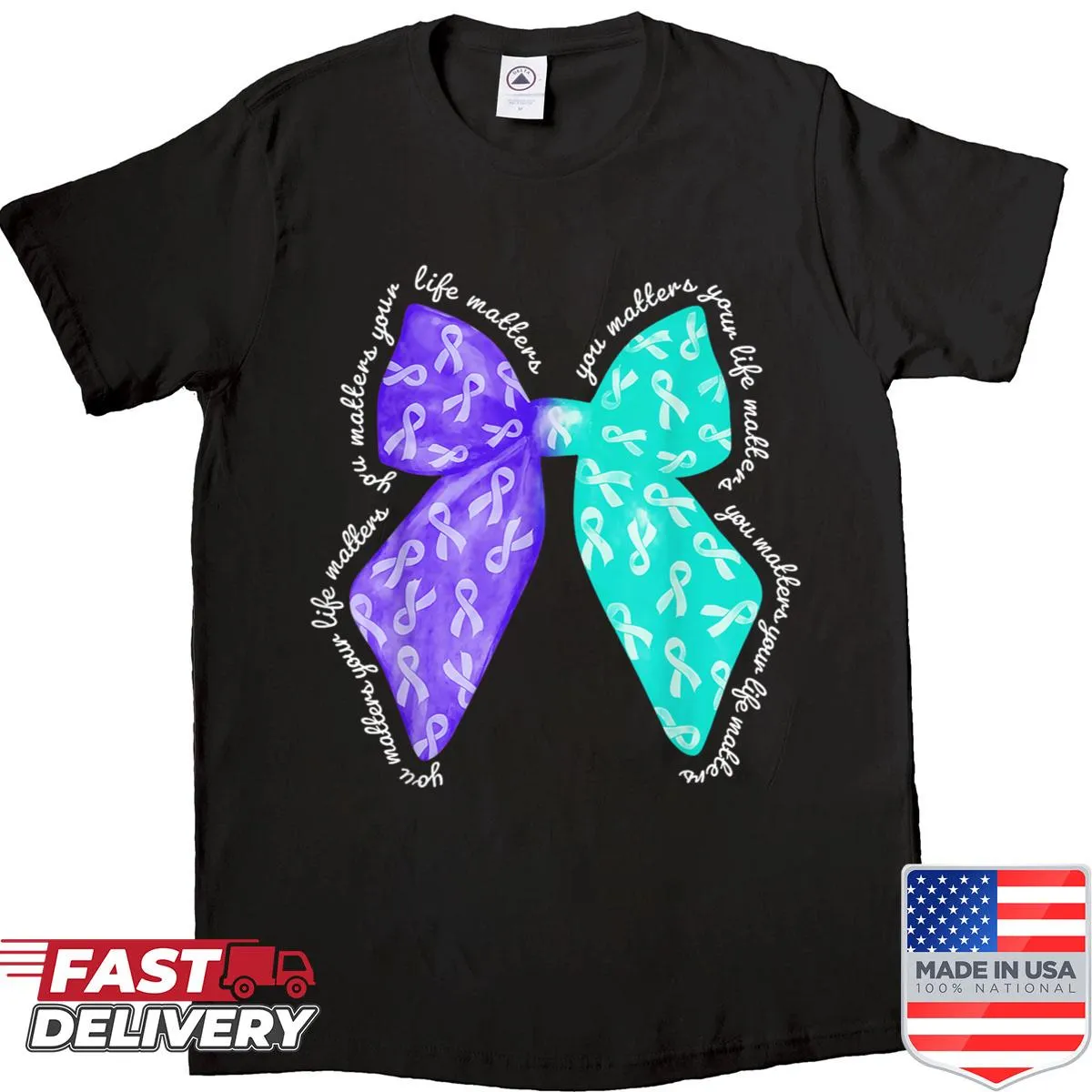 Suicide prevention awareness shirt with meaningful text