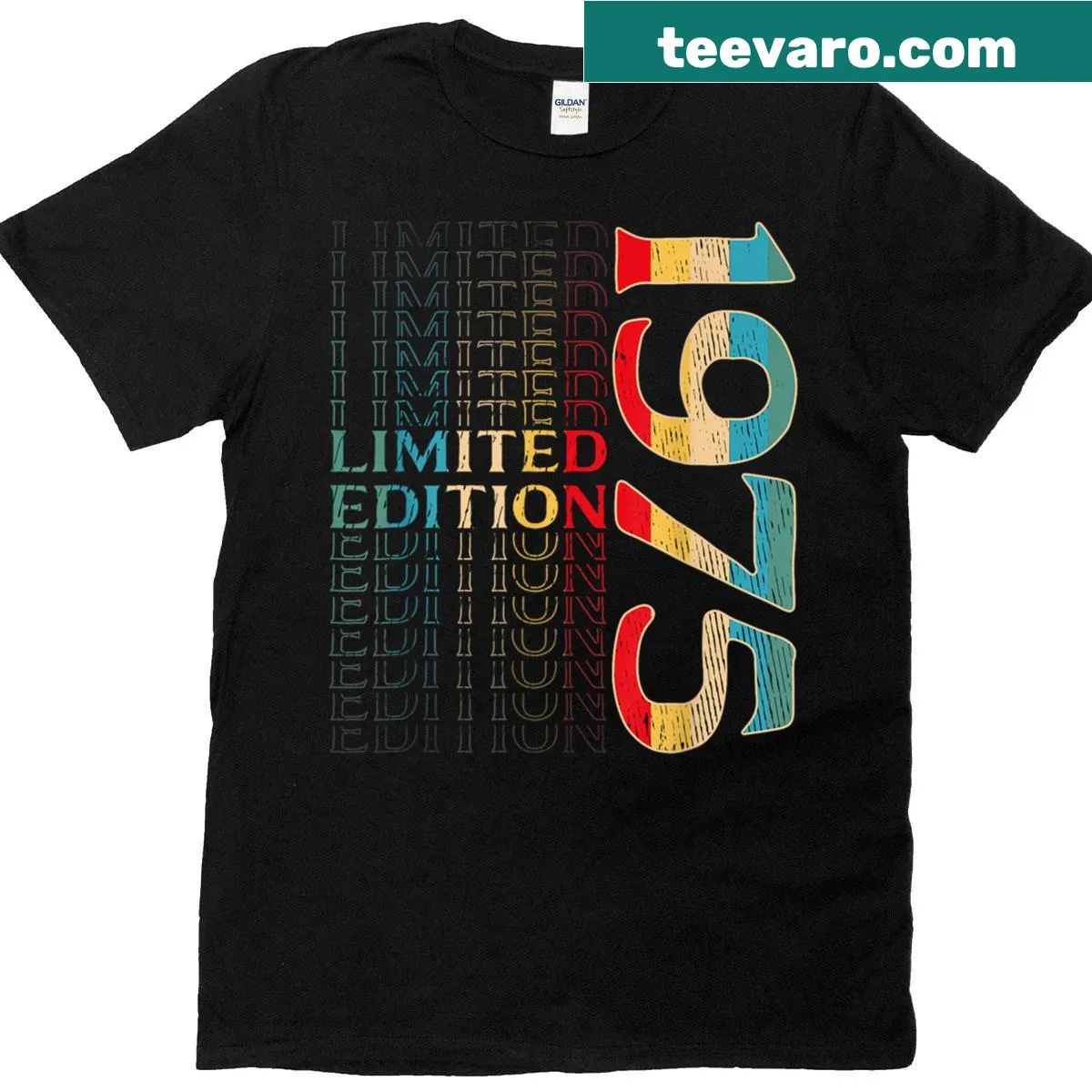 Vintage-style T-shirt for 50th birthday celebration — on a men's t-shirt