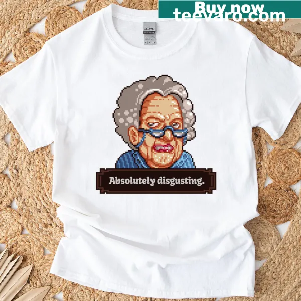 Humorous T-shirt with 'Absolutely Disgusting' text design