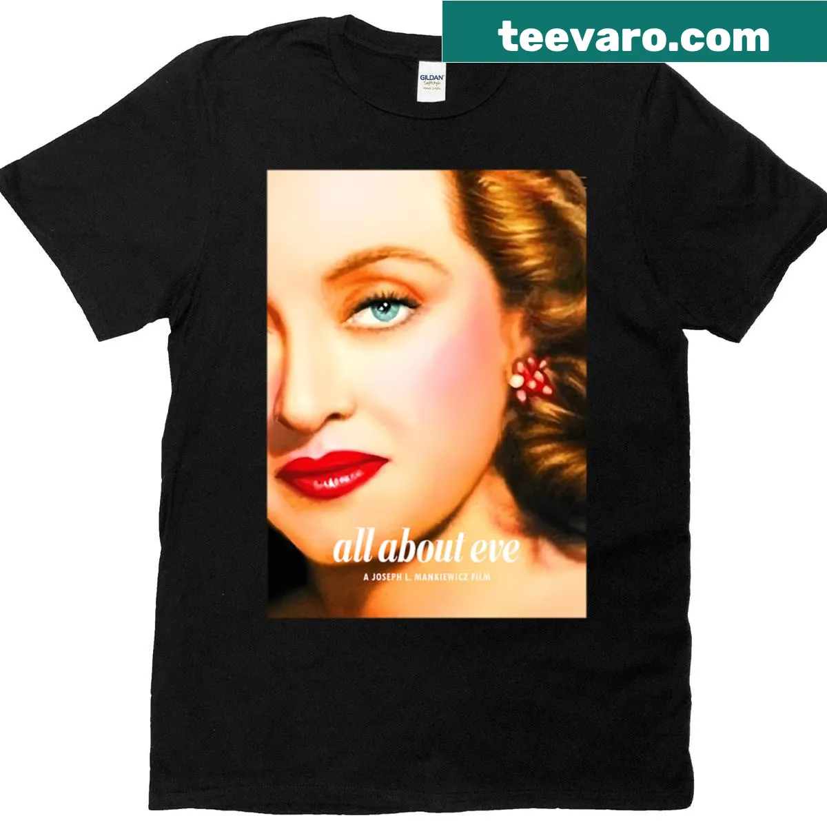 Artistic design inspired by All About Eve film — on a men's t-shirt