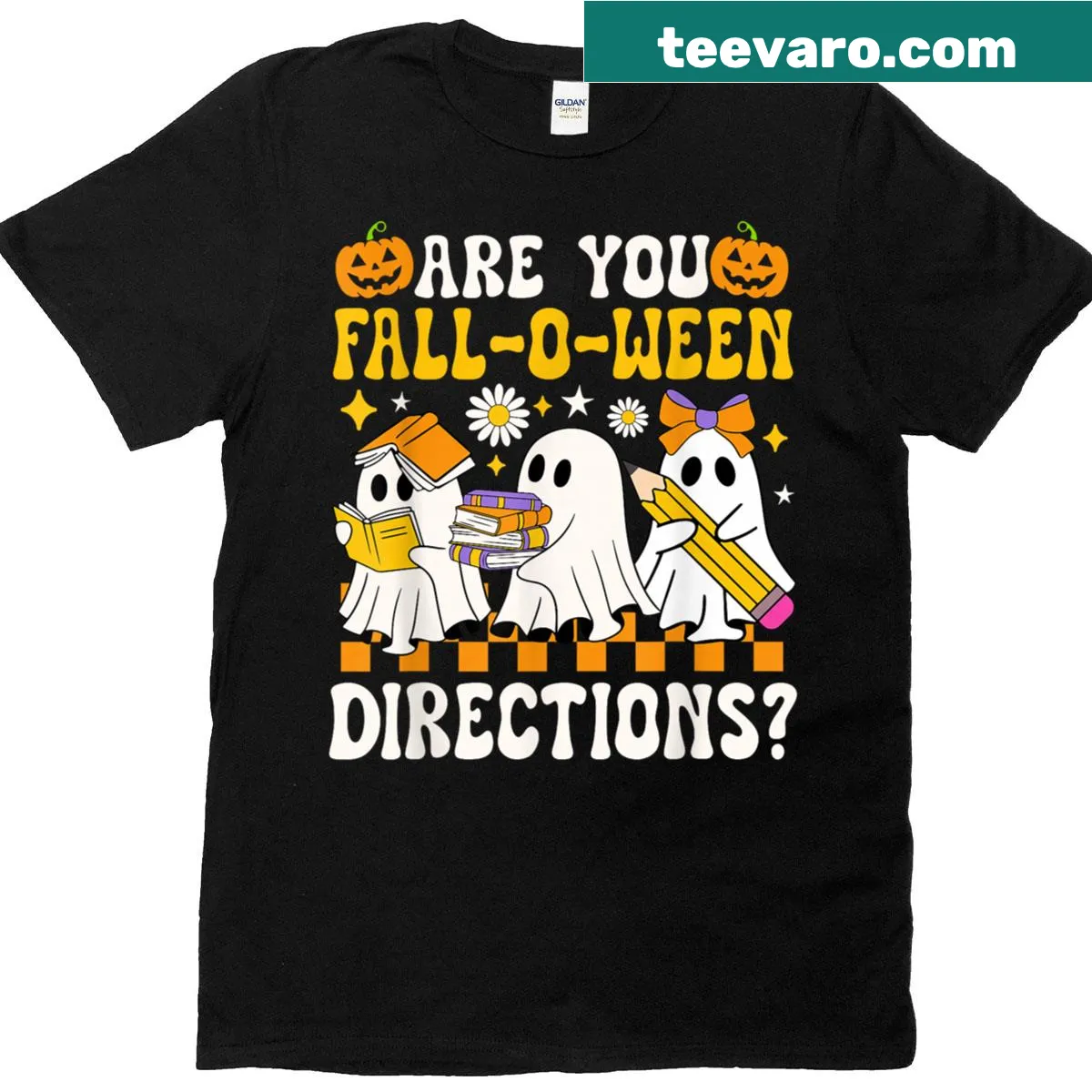 Funny Halloween teacher joke graphic t-shirt — on a men's t-shirt