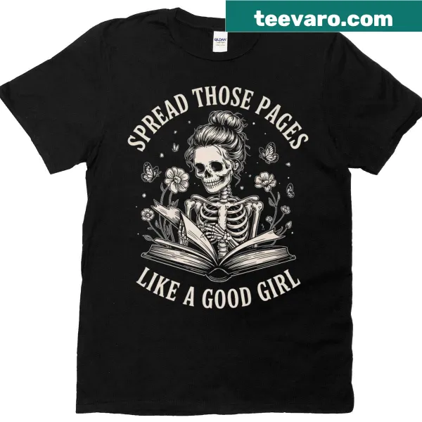Groovy Book Lover shirt contrasting reading books and emails.