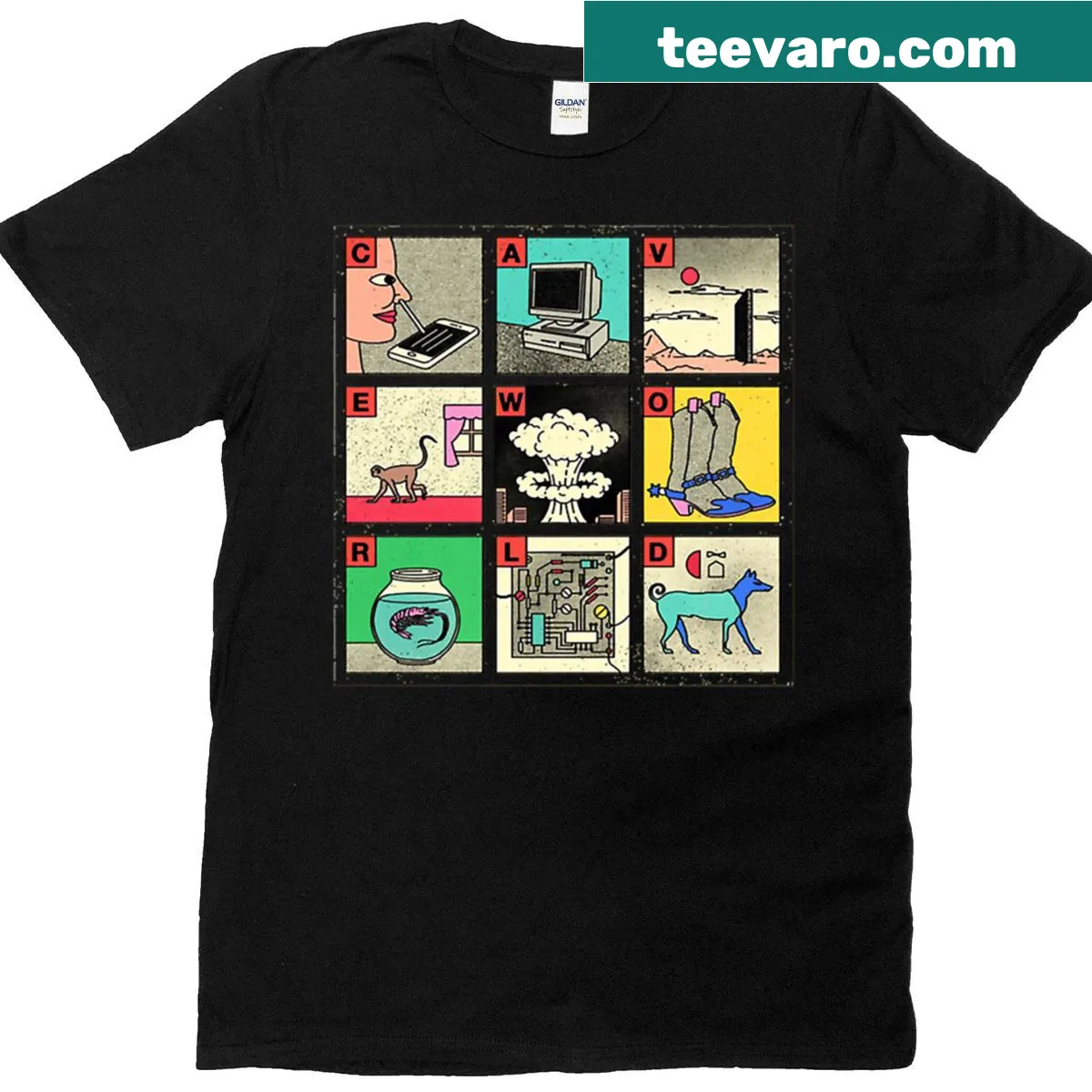 T-shirt featuring bold typography for the Viagra Boys band — on a men's t-shirt