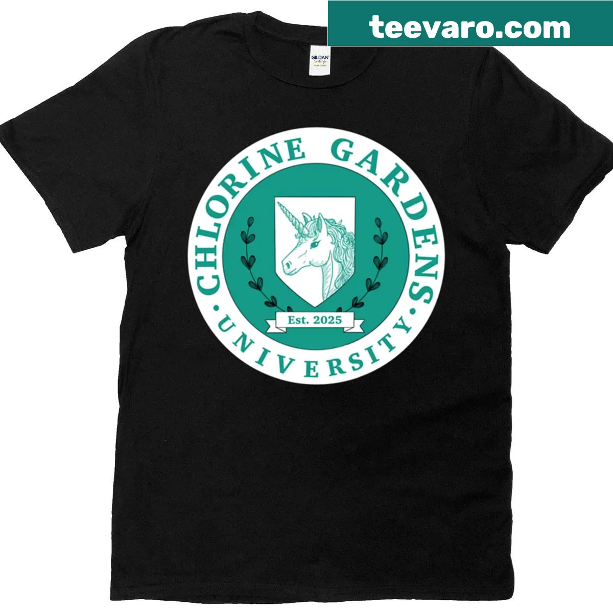 Chlorine Gardens graphic t-shirt celebrating nature — on a men's t-shirt