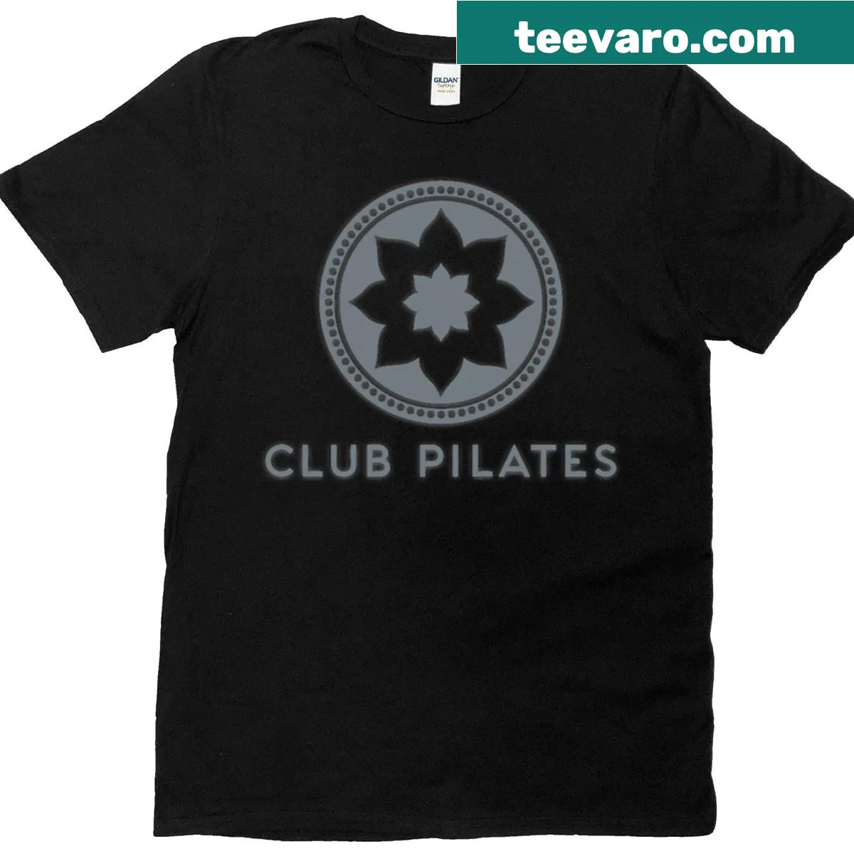 Transparent Club Pilates logo T-shirt — on a men's t-shirt