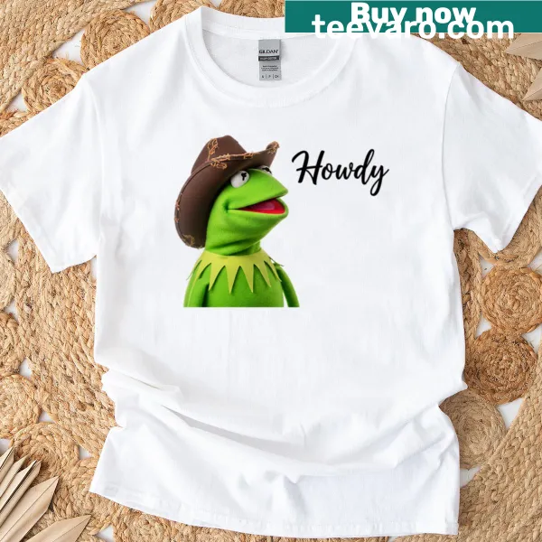 Cowboy Kermit the Frog t-shirt with humorous illustration