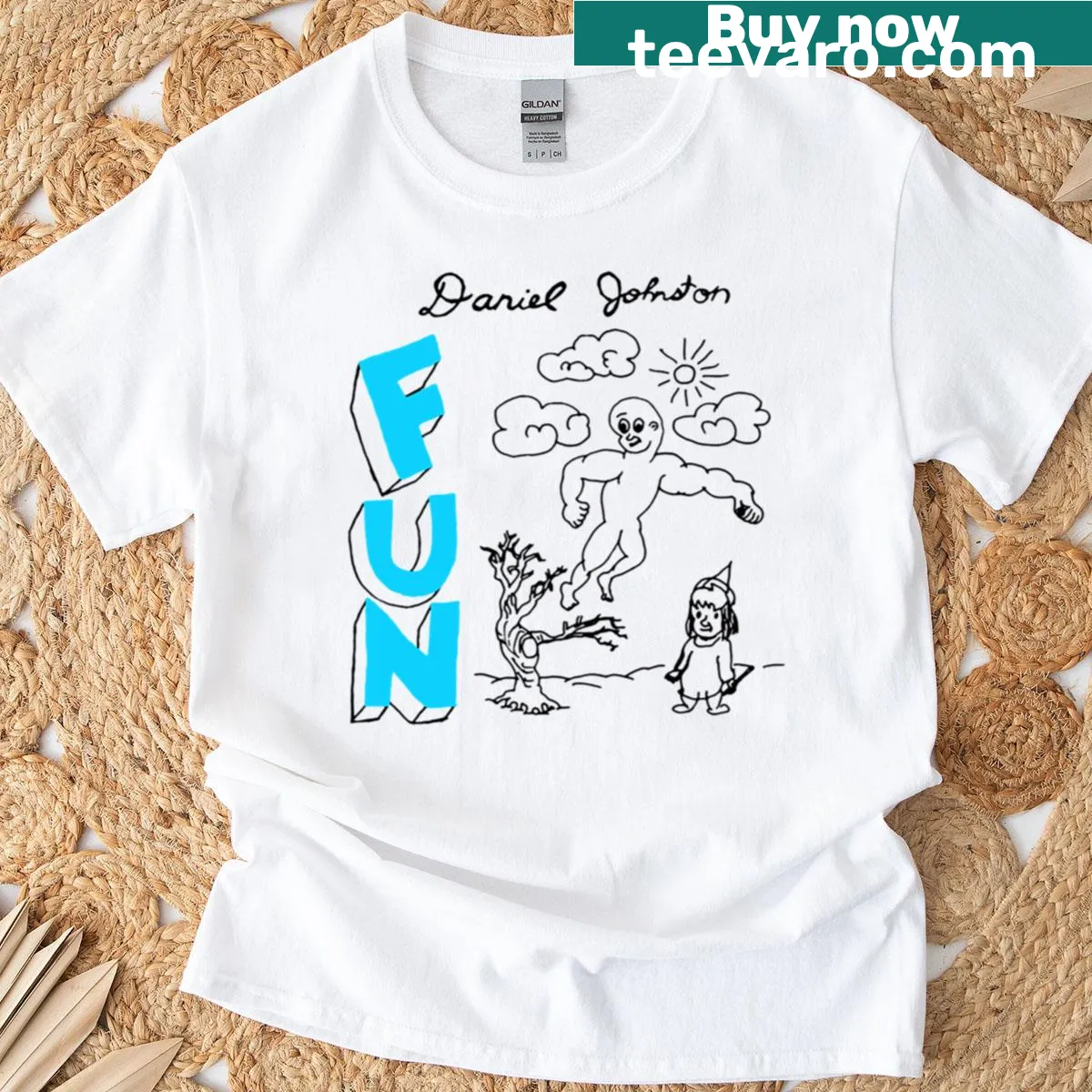 Daniel Johnston tribute T-shirt — on a men's t-shirt
