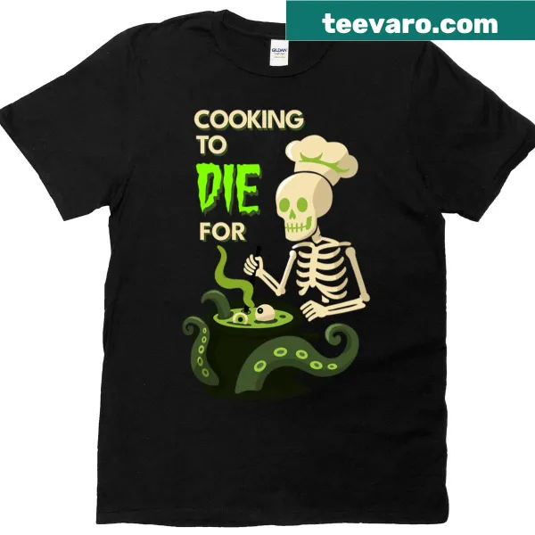 Retro t-shirt featuring a skeleton chef and 'Dead Chefs Special' text