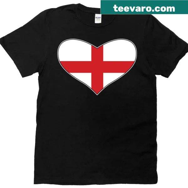 Graphic T-shirt featuring the Union Jack flag in a heart shape