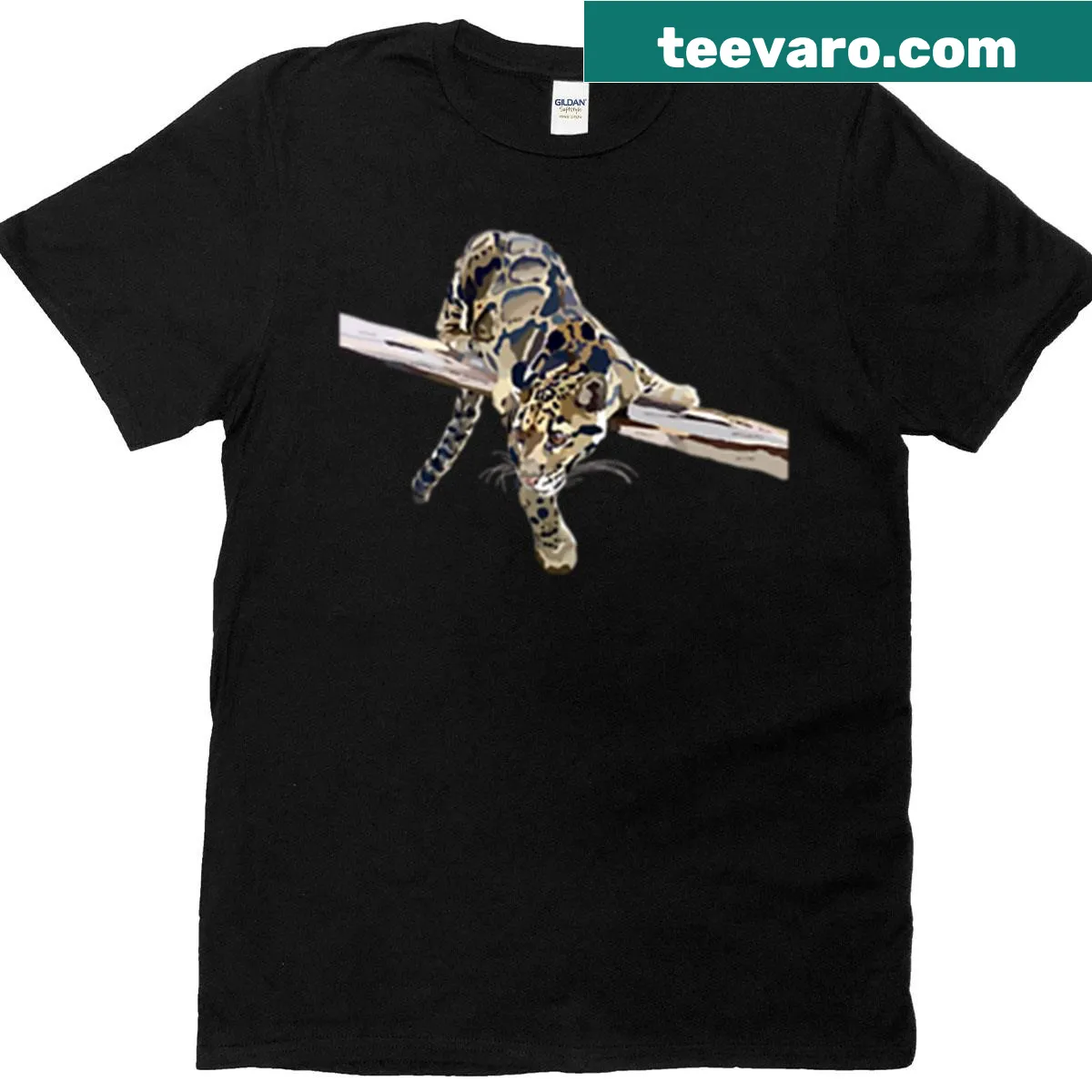 Illustration of a clouded leopard on T-shirt — on a men's t-shirt