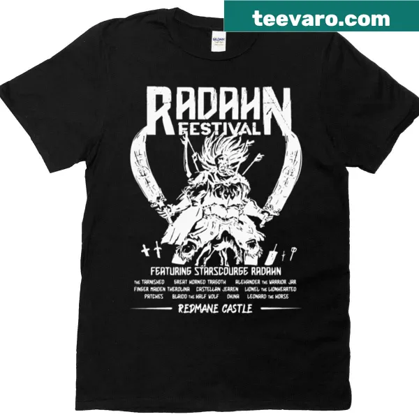 Fantasy-themed T-shirt featuring Radahn graphic