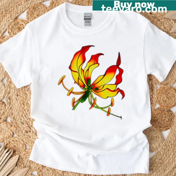 Artistic illustration of a flame lily