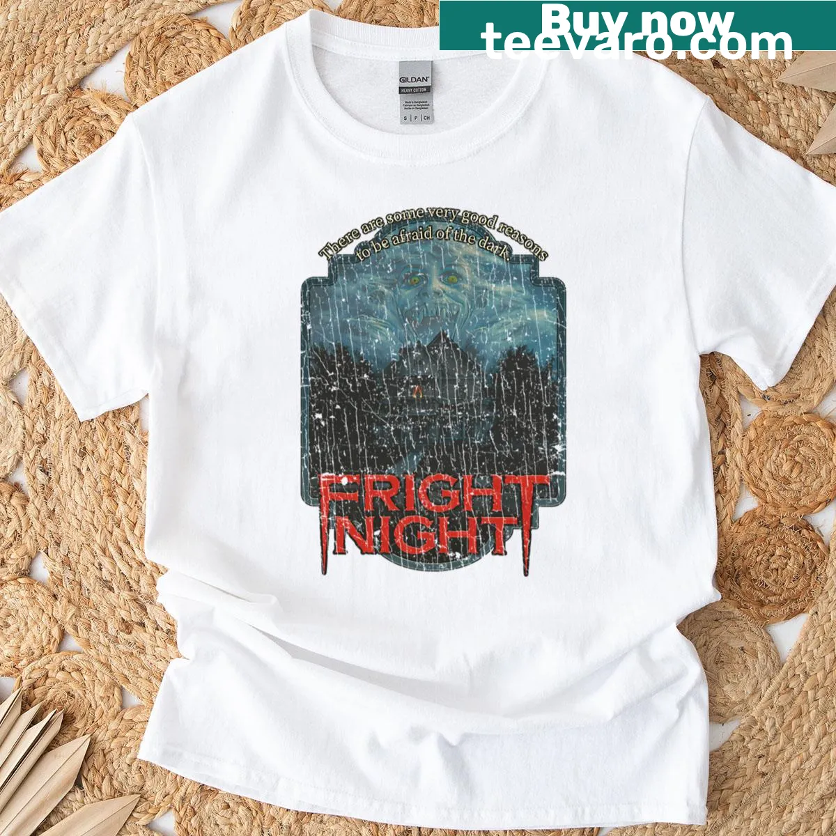 Edgy Halloween T-shirt with spooky phrase — on a men's t-shirt