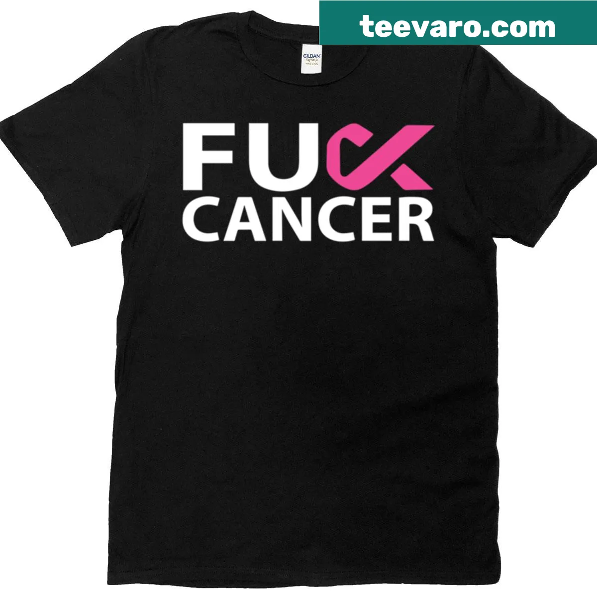 Bold cancer awareness t-shirt with assertive wording — on a men's t-shirt