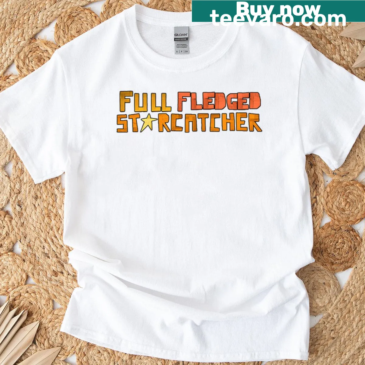 T-shirt with the phrase 'Full Fledged Starcatcher' for dreamers. — on a men's t-shirt