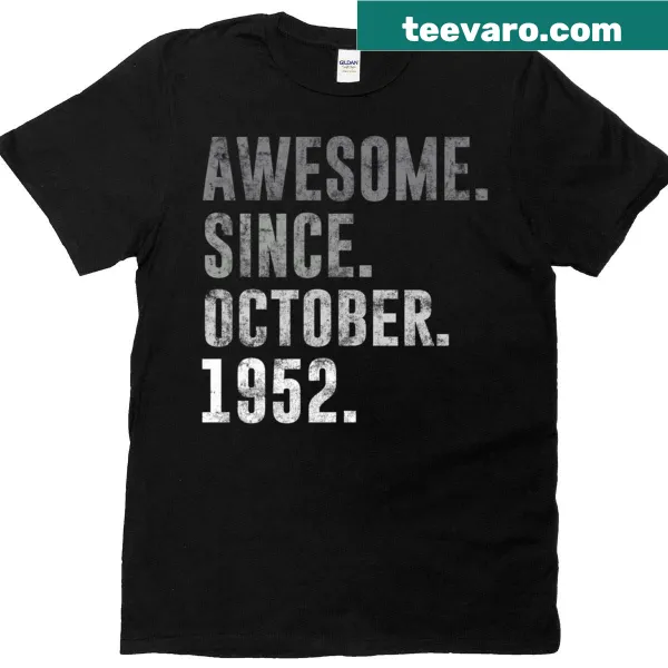 Vintage birthday t-shirt celebrating turning 73 since 1952