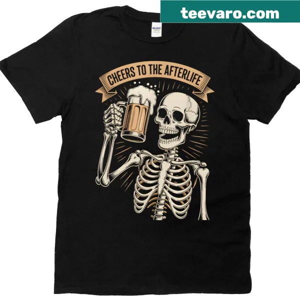 Party skeletons design for Halloween-themed t-shirt