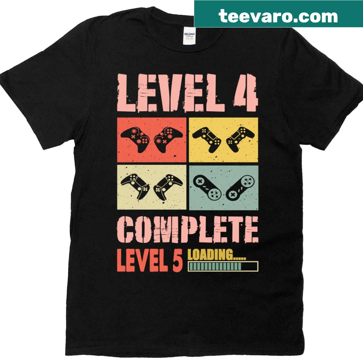 Humorous gamer girl T-shirt with gaming level text — on a men's t-shirt