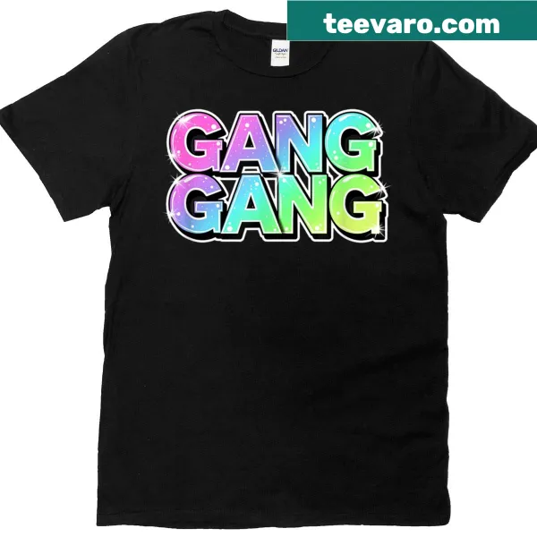 Funny cartoon design featuring the phrase 'Gang Gang'