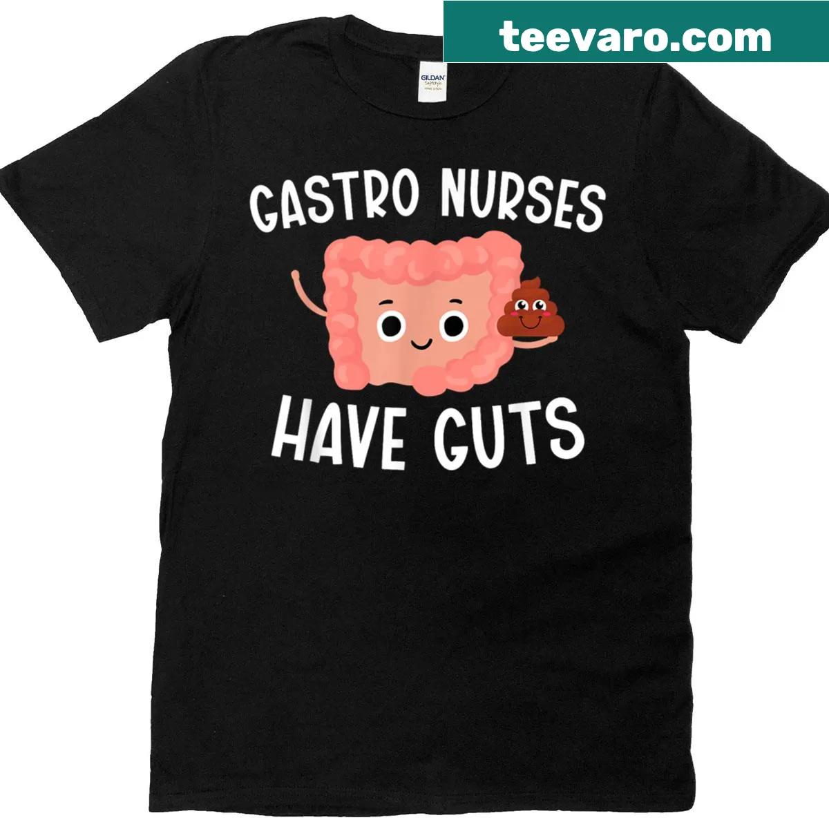 Funny t-shirt for gastroenterology nurses with humorous text — on a men's t-shirt