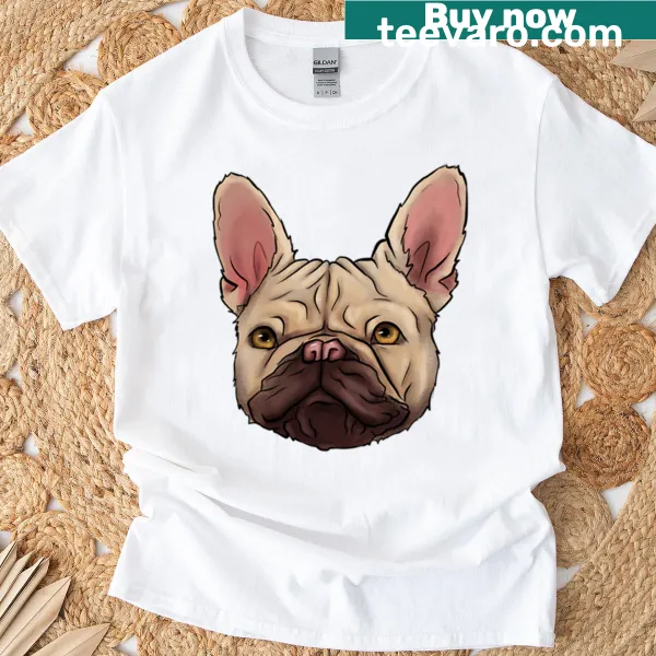 Illustration of Gazpacho the French Bulldog on a T-shirt