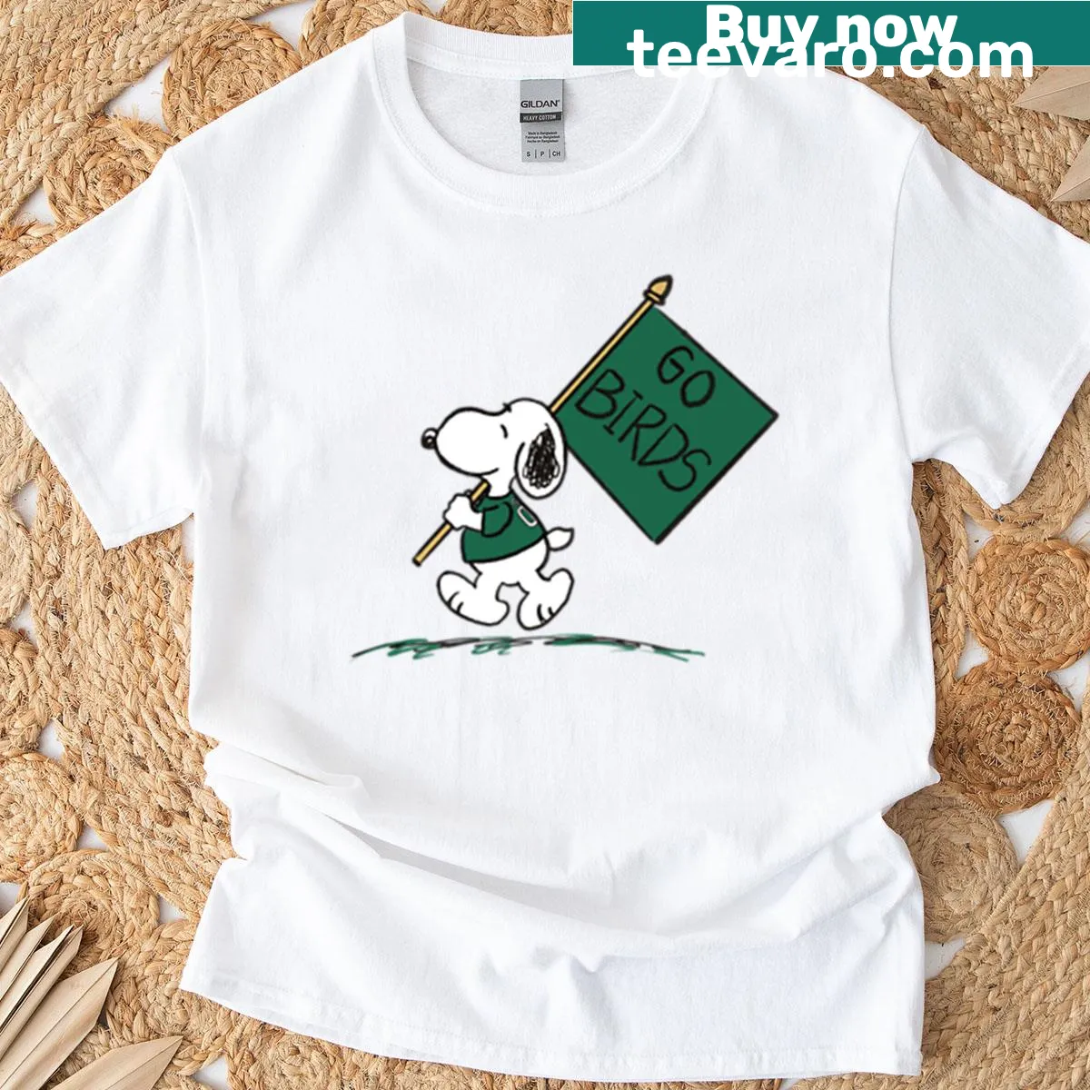 Playful dog-themed illustration for team spirit on a T-shirt — on a men's t-shirt