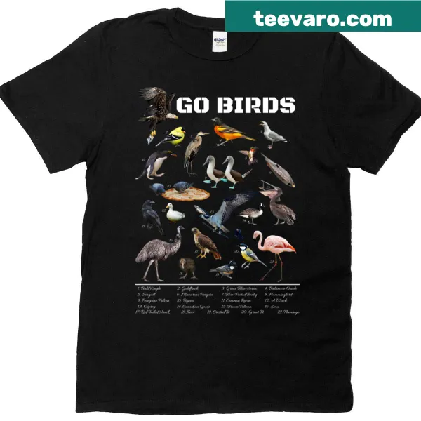 T-shirt with the phrase Go Birds, expressing sports team support