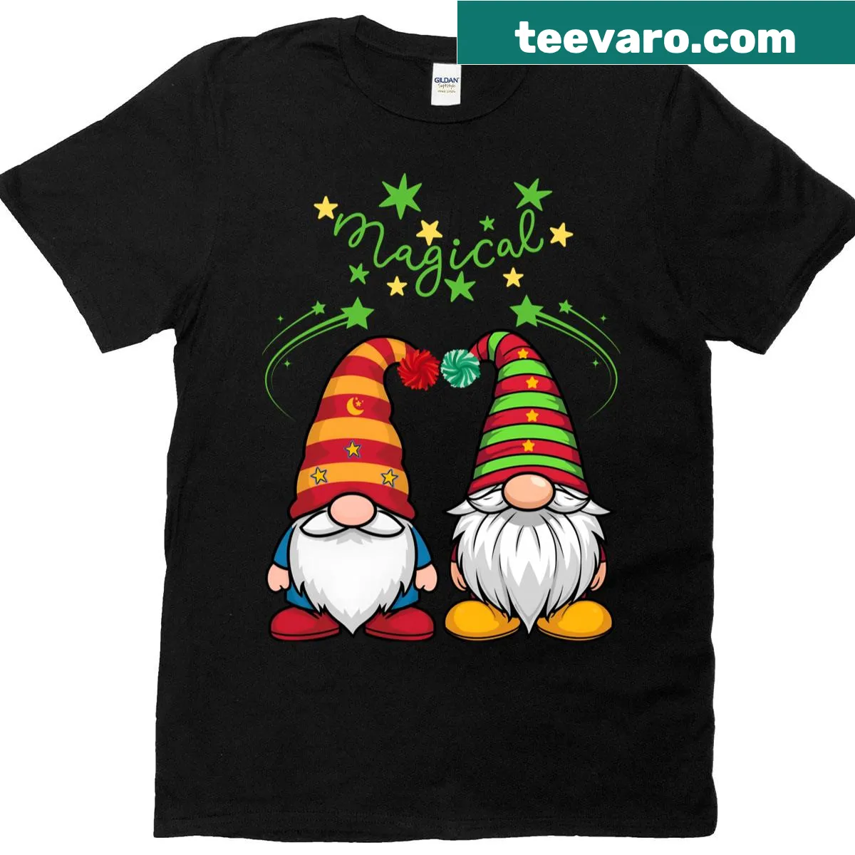 Cute gnome illustration on a humorous t-shirt — on a men's t-shirt