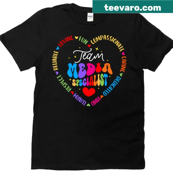 Appreciation shirt for school library team media specialists