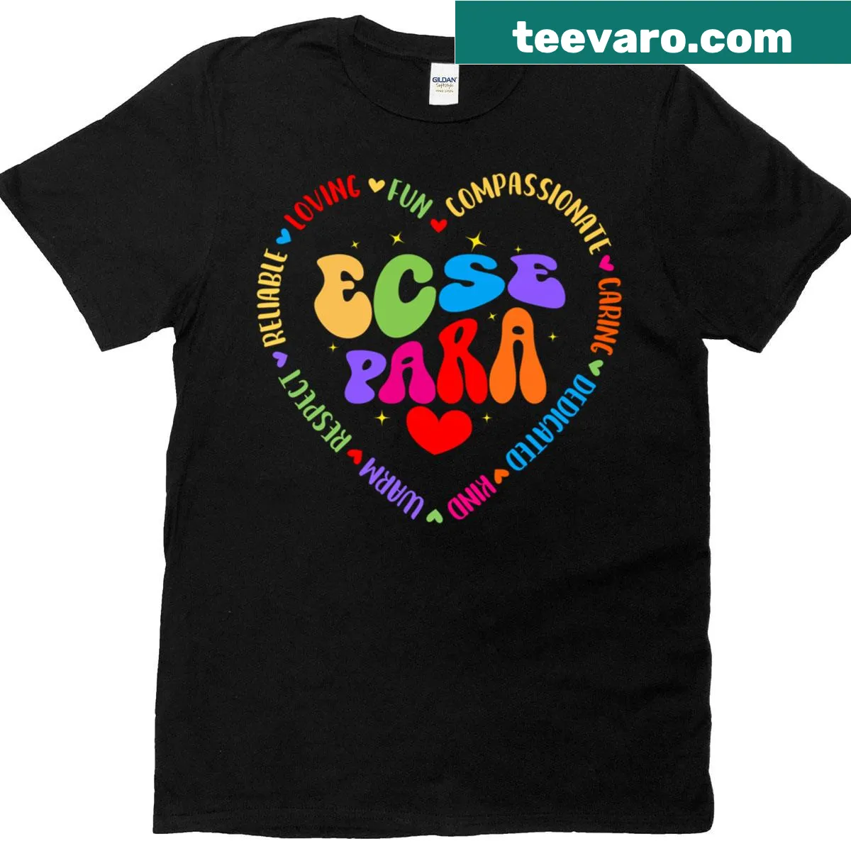 T-shirt celebrating early childhood special education with playful typography — on a men's t-shirt