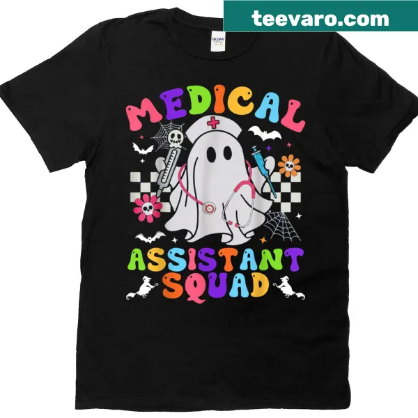 Cute Halloween t-shirt for medical assistants with spooky design