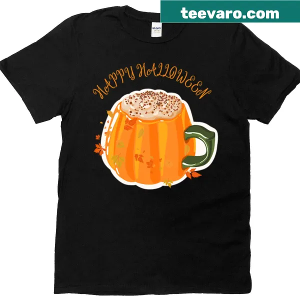 T-shirt with 'Happy Halloween' graphic in a cheerful design