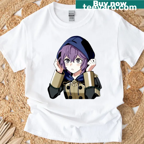 Whimsical shirt with 'Hiding Bernadetta' text design