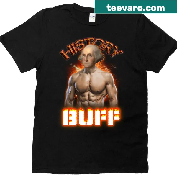 Illustrative George Washington t-shirt celebrating history.