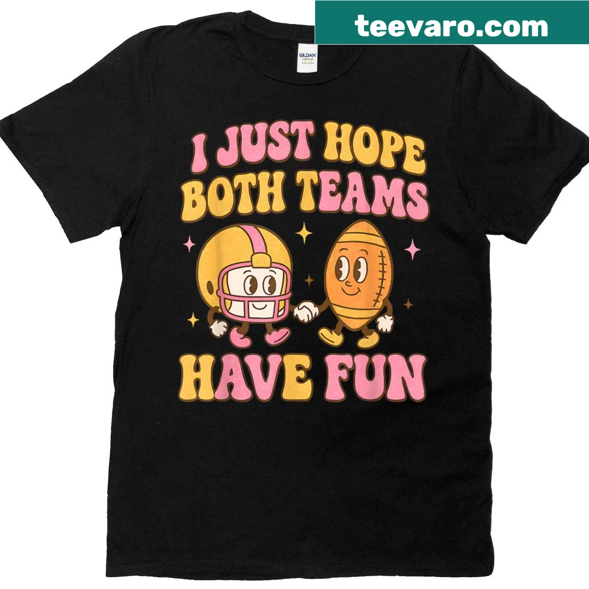 Funny T-shirt with the phrase about football teams having fun — on a men's t-shirt