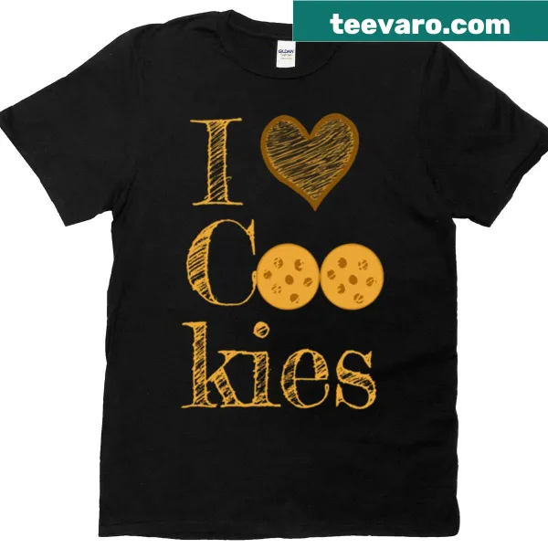 Fun t-shirt expressing love for cookies with bold text