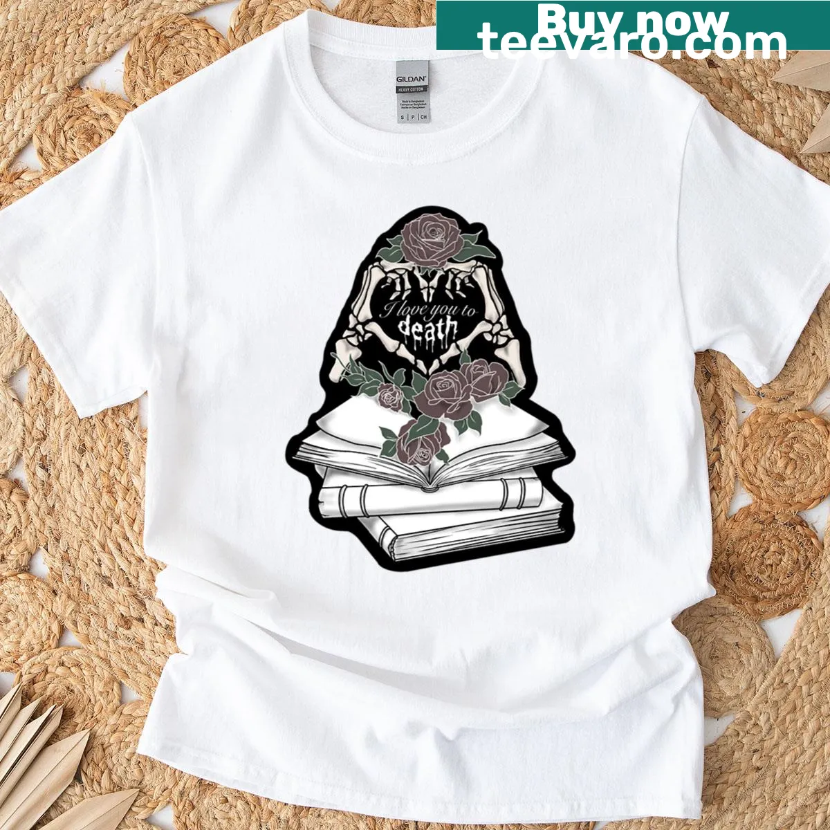 Heartfelt typography t-shirt with the phrase I Love You To Death — on a men's t-shirt