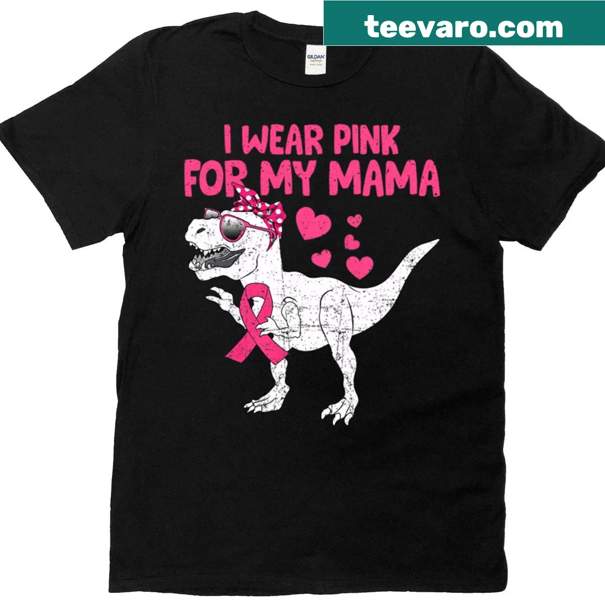 Toddler t-shirt with a heartfelt breast cancer awareness message. — on a men's t-shirt
