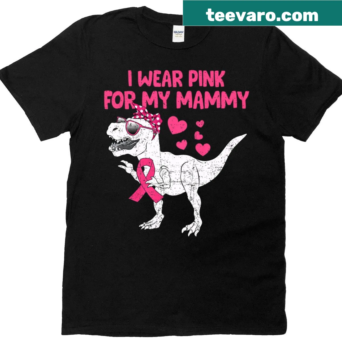 Toddler t-shirt saying 'I Wear Pink For My Mammy' — on a men's t-shirt