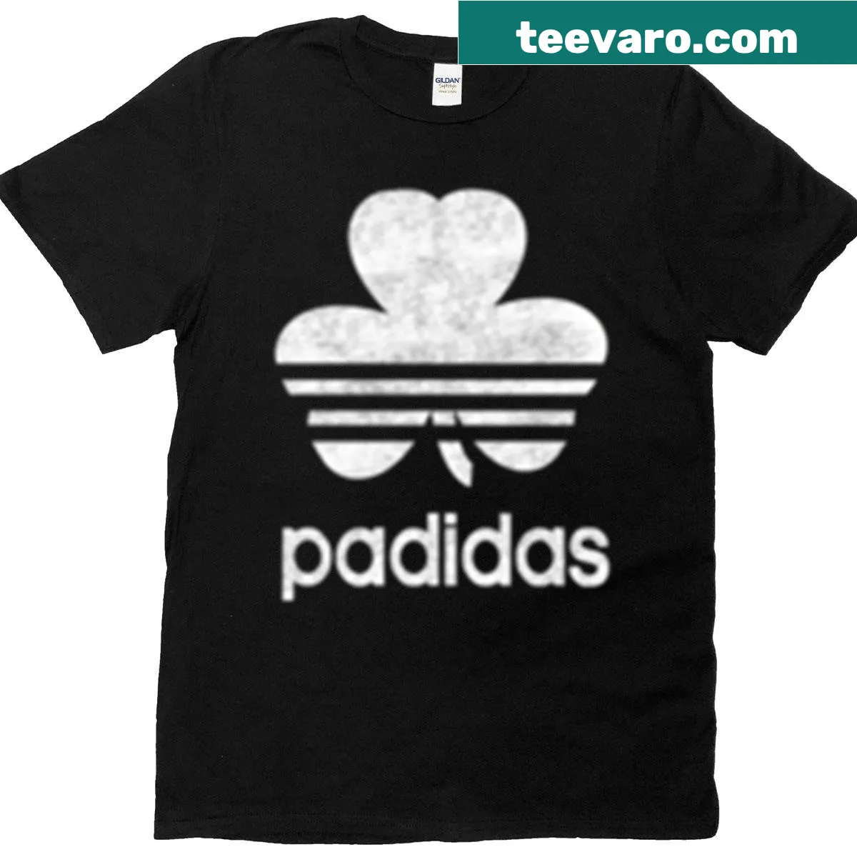 Humorous St. Patrick's Day t-shirt with clover design — on a men's t-shirt