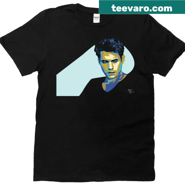 T-shirt with an illustration of guitars and heartfelt text