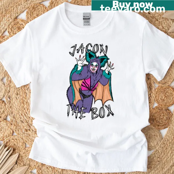 Cartoonish Jacon the Bat T-shirt with a whimsical design