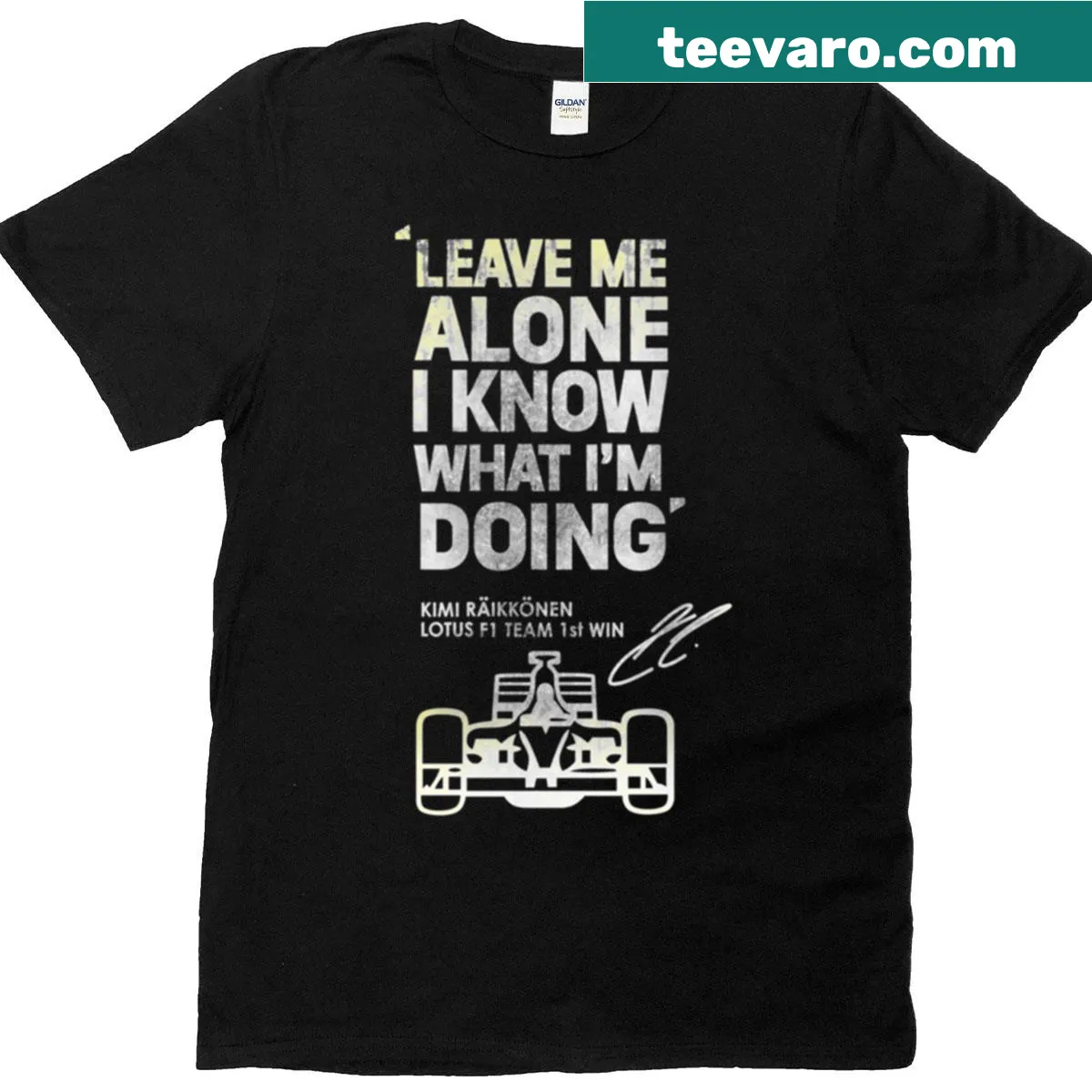 Sarcastic typography t-shirt with Kimi Raikkonen's famous phrase. — on a men's t-shirt