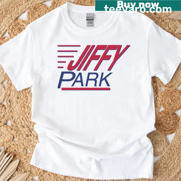 Illustrated Jiffy Park T-shirt celebrating a nostalgic TV show