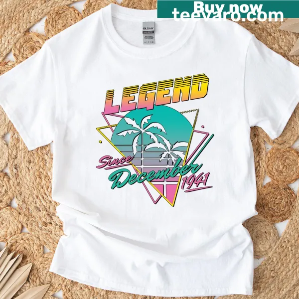T-shirt with the phrase 'Legend Since December 1941' in bold typography.