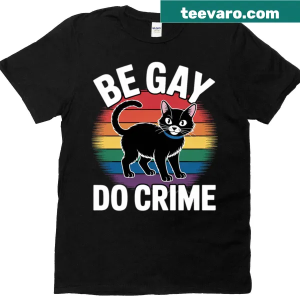Rainbow kitten graphic t-shirt with LGBT ally message