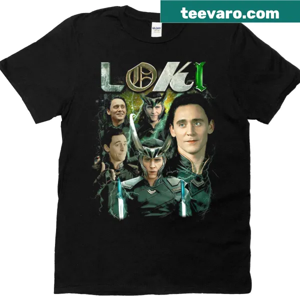 Fun tee featuring Loki, the God of Mischief, with playful graphic elements.