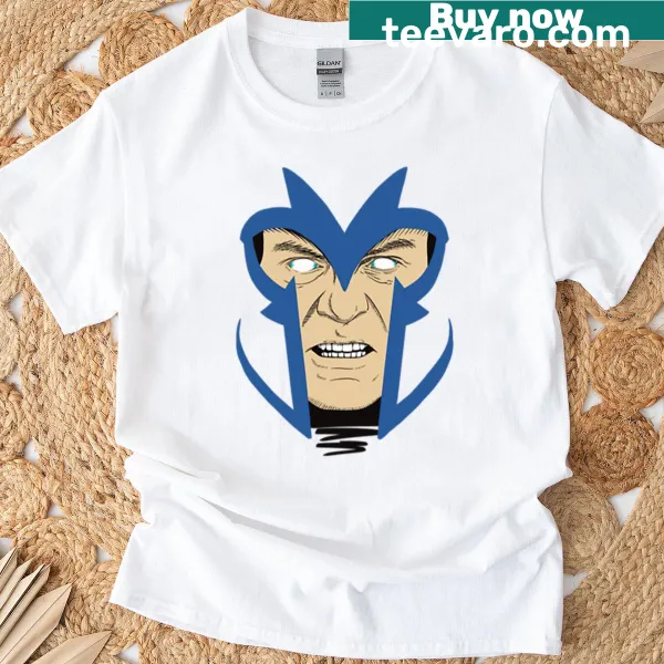 Cartoon Magnet Master t-shirt with playful magnet graphic