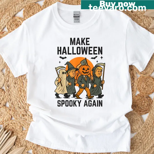 Funny Halloween t-shirt with Trump pumpkin design