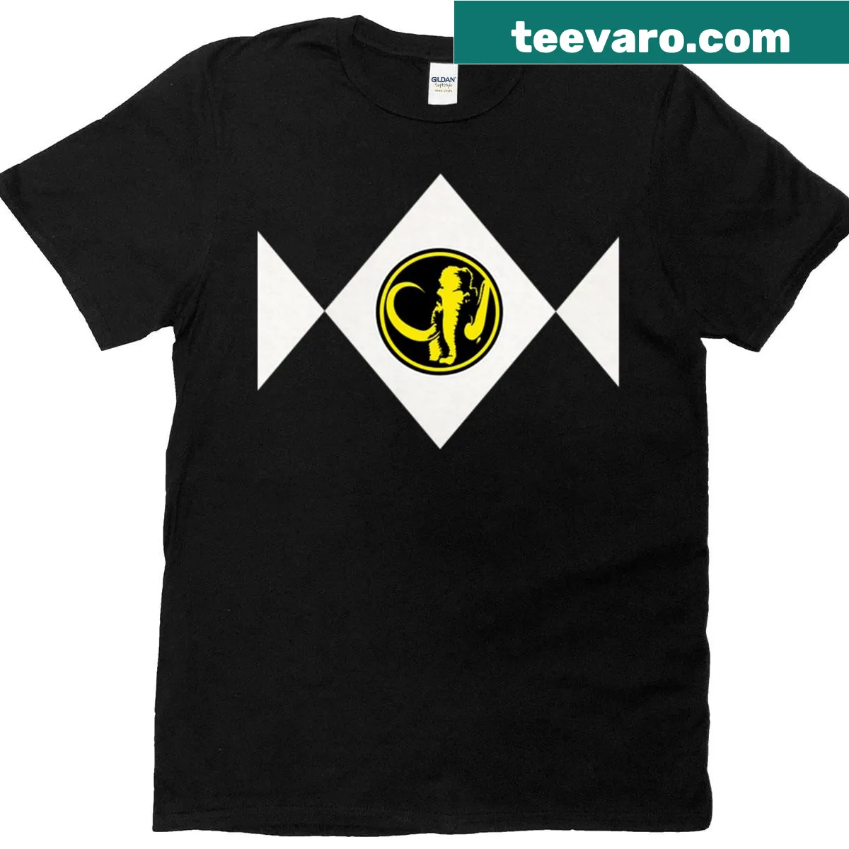 Dinozord themed shirt with a playful illustration — on a men's t-shirt